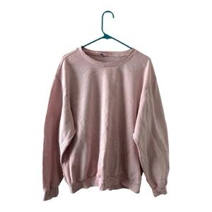 Blush Pink Oversized Crewneck Sweatshirt XL Fair Condition Lounge